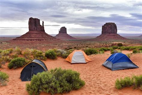 camping in desert