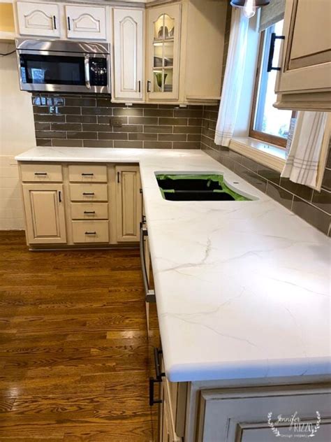 The Modest Homestead Kitchen Update Faux Granite Countertops Faux