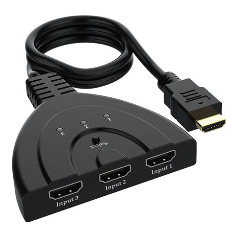Tomsenn 4K HDMI Switch Box Selector 3 In 1 Out HDMI Audio