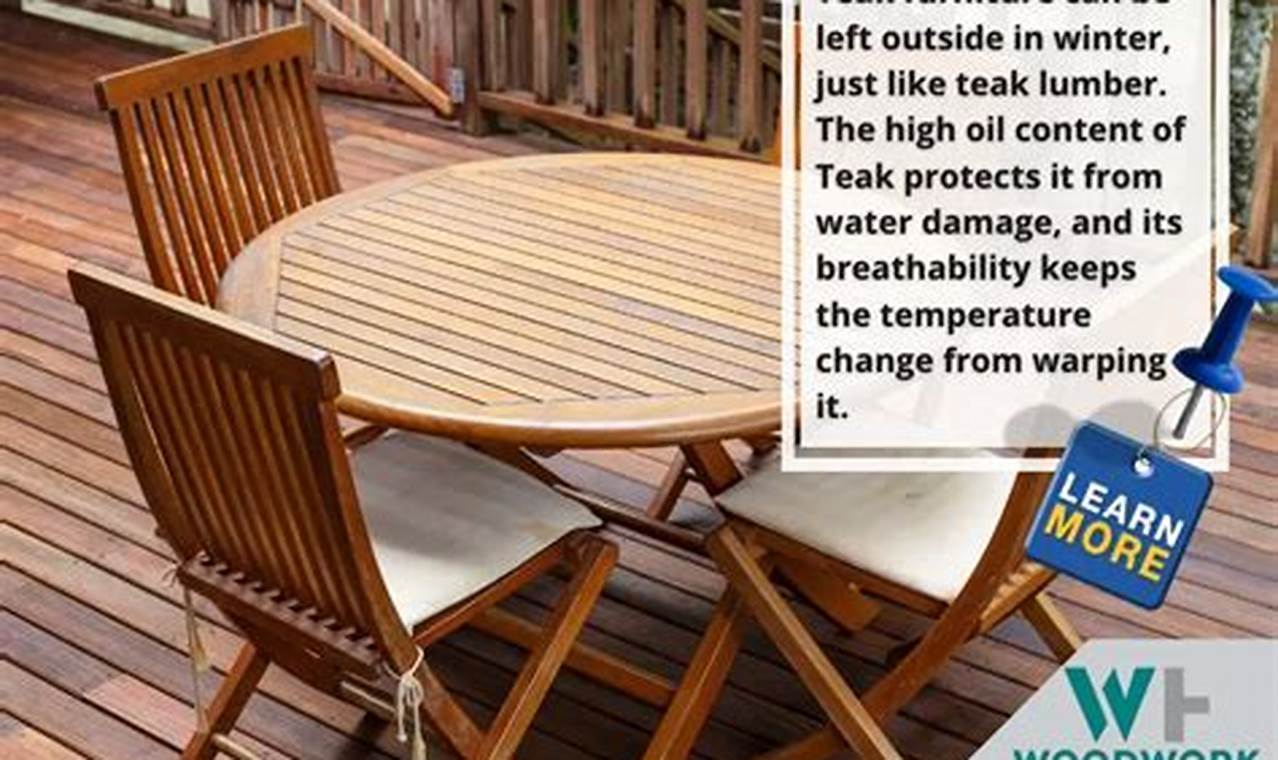 can teak furniture be left outside in winter
