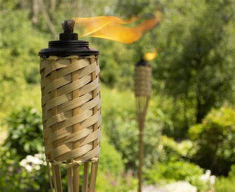 Tiki Torch Stand with Three Black Cones Tiki Torches