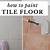 can tile flooring be painted