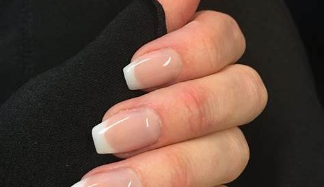 Natural French manicure My real nails just with a clear coat nail
