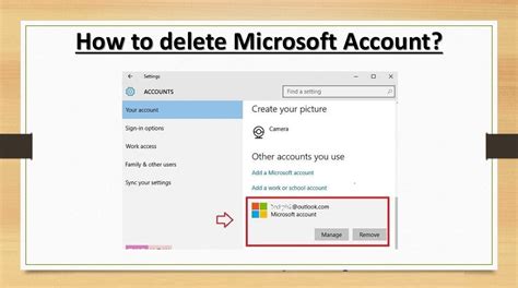 How to Remove Microsoft Account in Windows 10