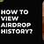 can you see airdrop history 2022