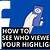 can you see who viewed your facebook highlights