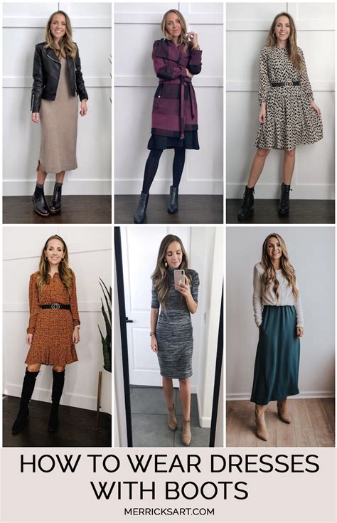 How to Wear Brown Boots with Black Pants and Dresses Fall outfits