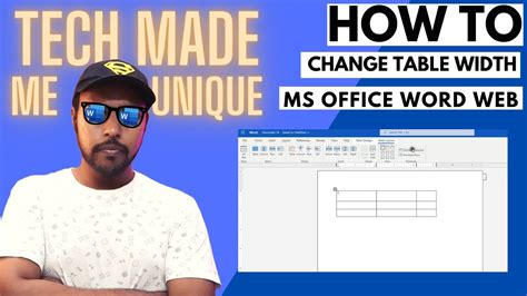 Can't Change Table Width Word