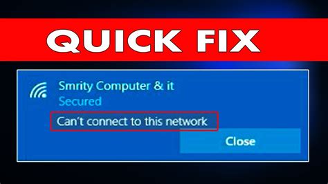 can't connect to network wifi error