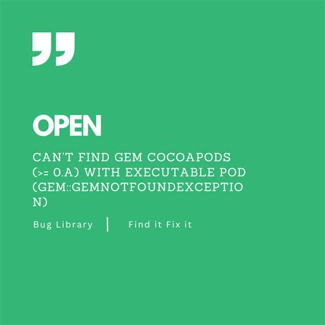 can't find gem cocoapods