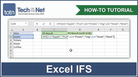 Can't Find Ifs Function In Excel