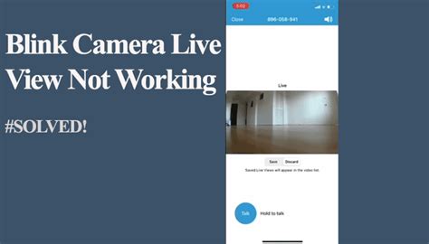 can't get live view on blink camera