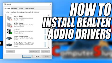 can't install realtek audio driver