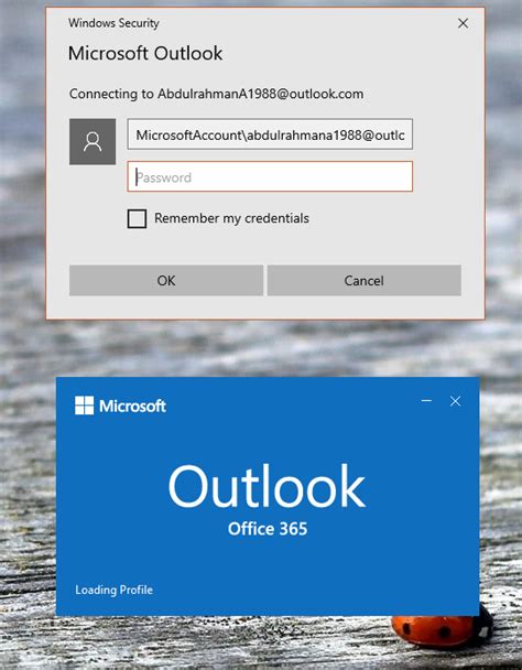 can't login to outlook 365