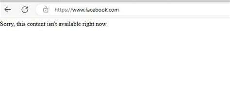 can't open facebook in browser