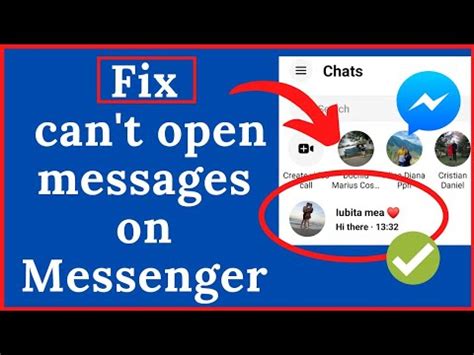 can't open messages on facebook page