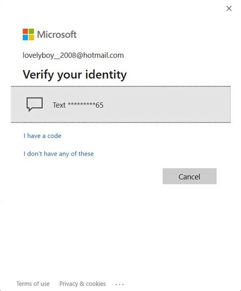 can't receive verification code from microsoft