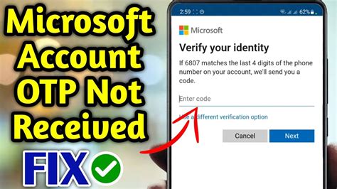 can't receive verification code outlook