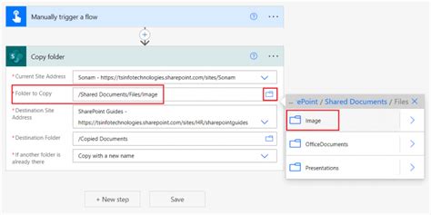 can't retrieve list of files in folder power automate