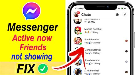 can't see active list on messenger