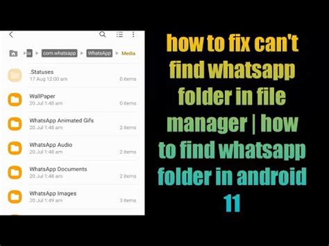can't see whatsapp folder in android