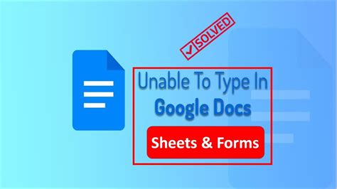 can't type in google docs