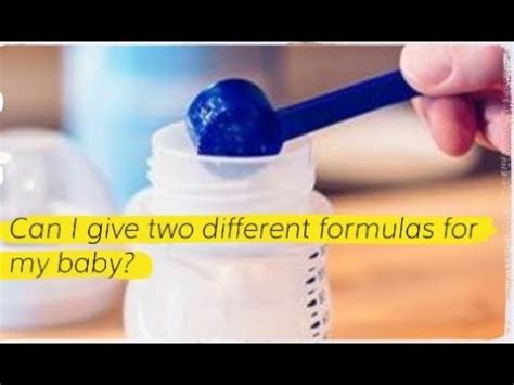can a baby be on 2 different formulas