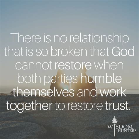 can a broken relationship be restored
