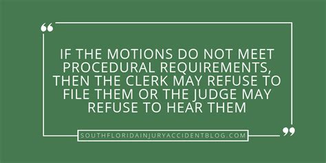can a judge refuse to hear a motion