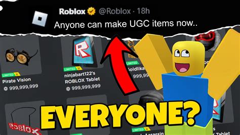 can anyone make ugc items roblox