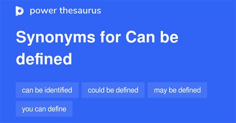 can be defined synonyms