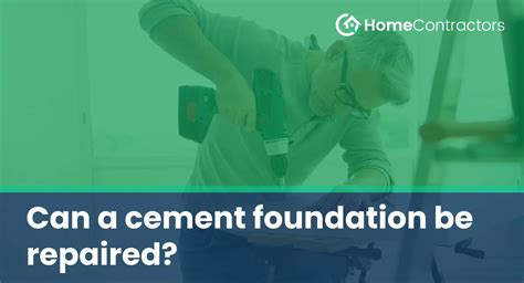 Can Cement Be Repaired