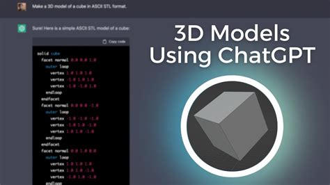 can chat gpt generate 3d models