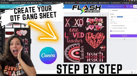 can i build a gang sheet in canva