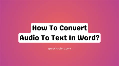 can i convert voice to text in word