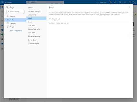can i create rules in a shared mailbox in outlook