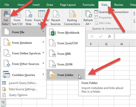 can i export a list of files in a folder to excel