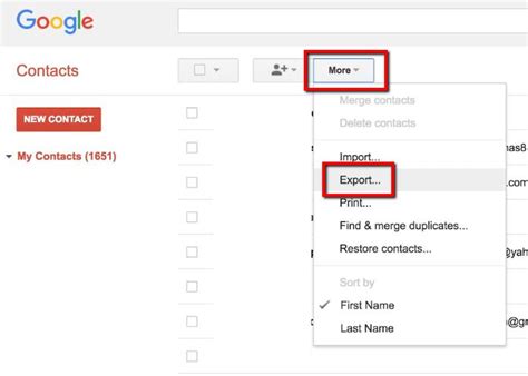 can i export google contacts to excel