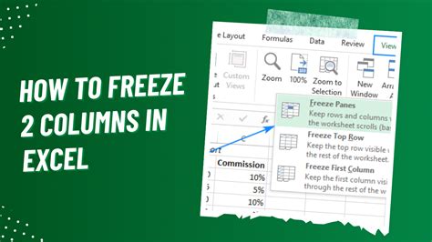 Can I Freeze First Two Columns In Excel