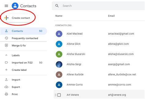 can i make a contact list in gmail