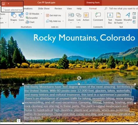can i use text to speech in powerpoint