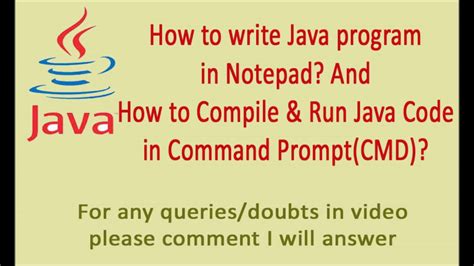 can i write java code in notepad