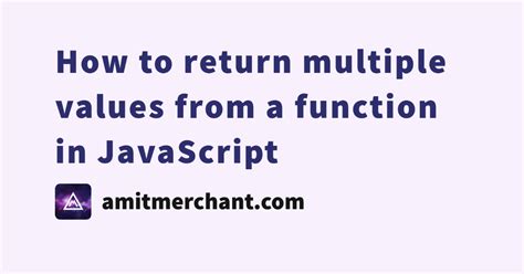 can javascript function return multiple values