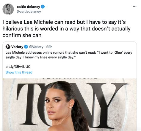 can lea michele actually read