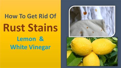 Can Lemon Get Rid Of Rust