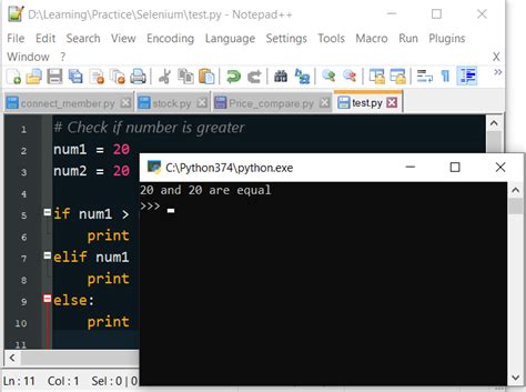 can notepad ++ run python scripts