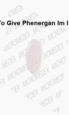 can phenergan be given intramuscular