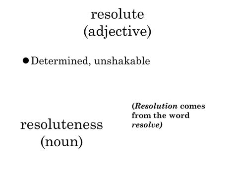 Can Resolute Be An Adjective