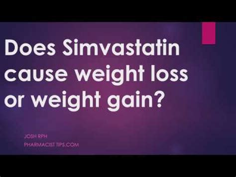 can simvastatin cause weight loss