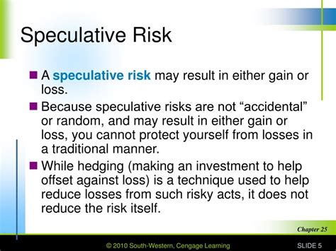 Can Speculative Risk Be Insured
